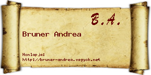 Bruner Andrea névjegykártya