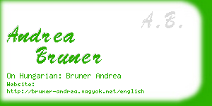 andrea bruner business card